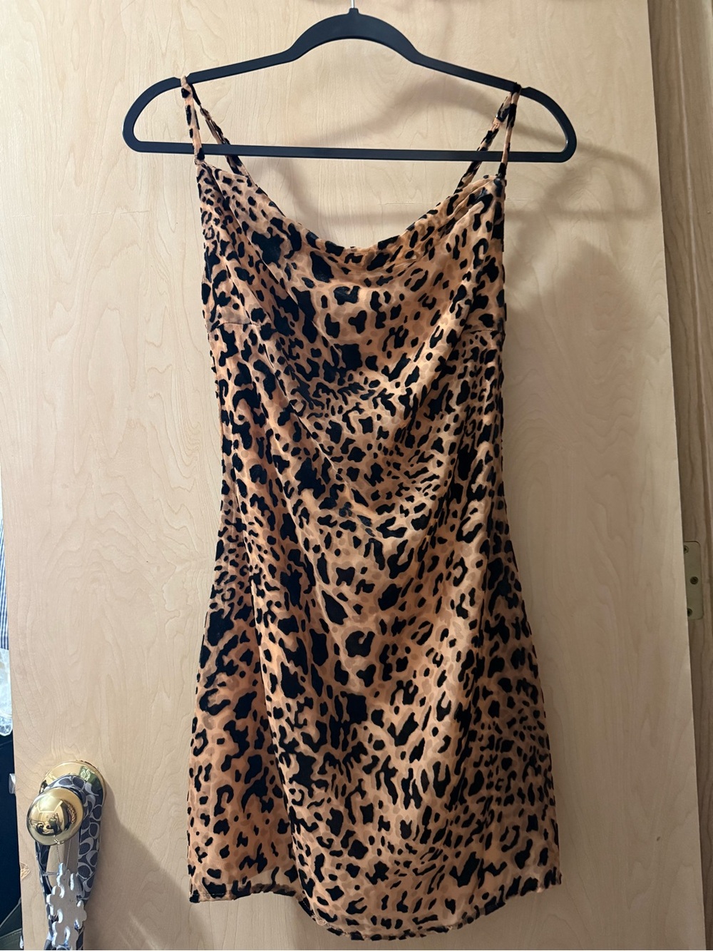 Lulu's Leopard Print Mini Dress in Tan and Black